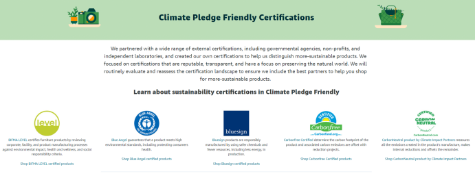 亮點,亞馬遜氣候友好認證52款認證類型介紹(圖2)